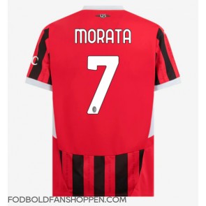 AC Milan Alvaro Morata #7 Hjemmebanetrøje 2024-25 Kortærmet